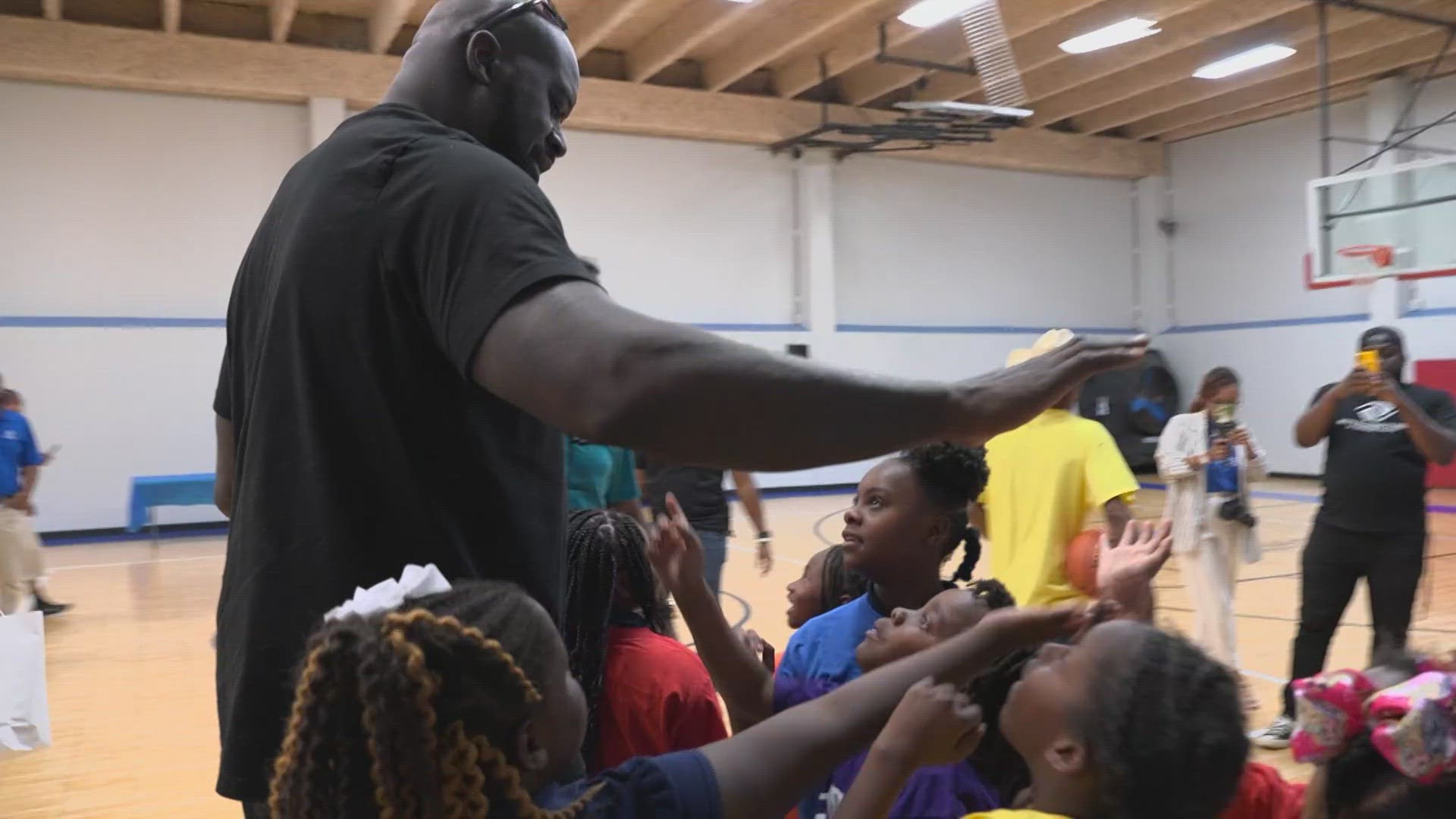 Shaq has a home in North Texas and has donated to renovations for this Boys & Girls Club in Oak Cliff.