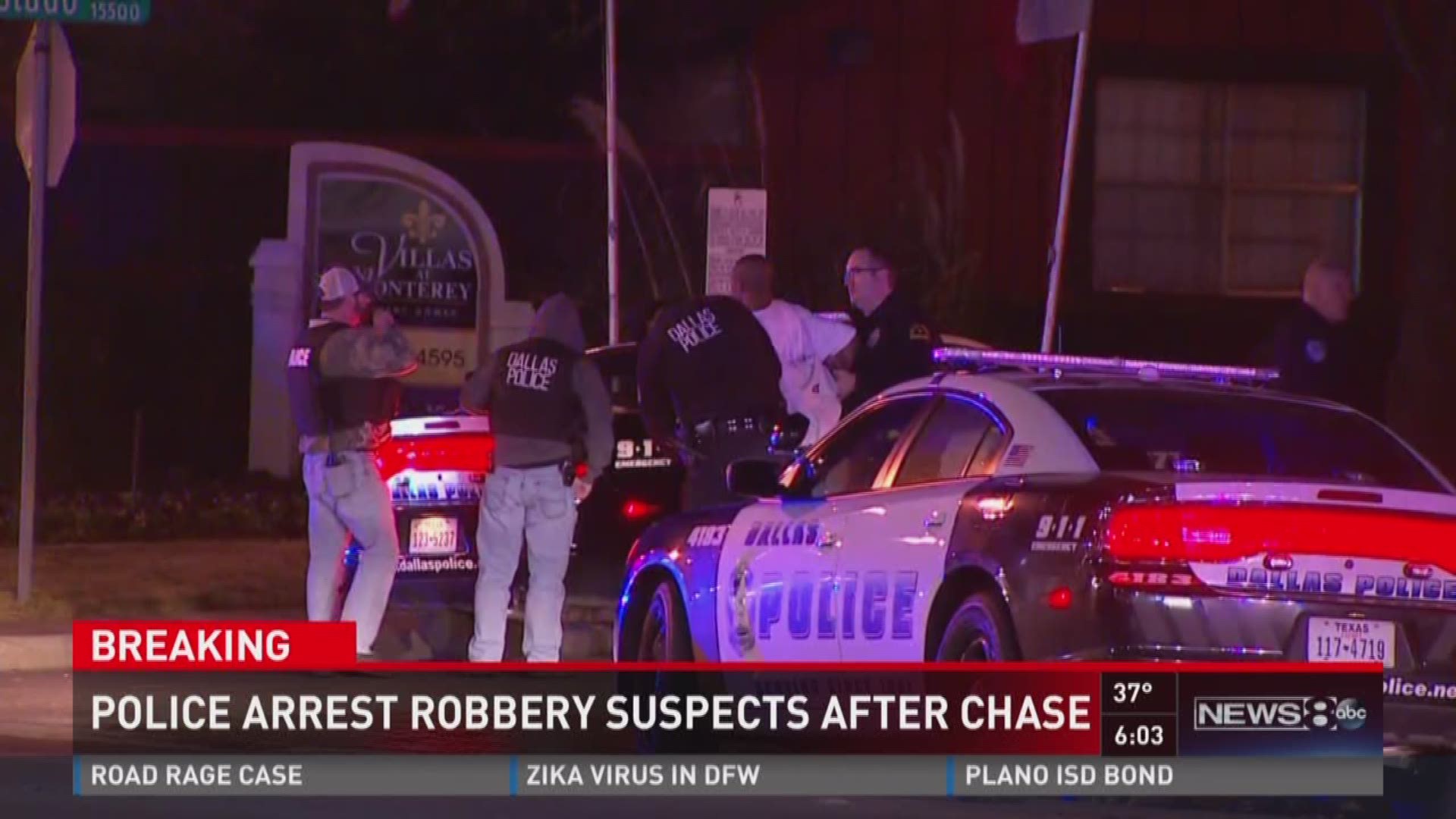 Dallas Robbery Suspects Arrested After Chase 