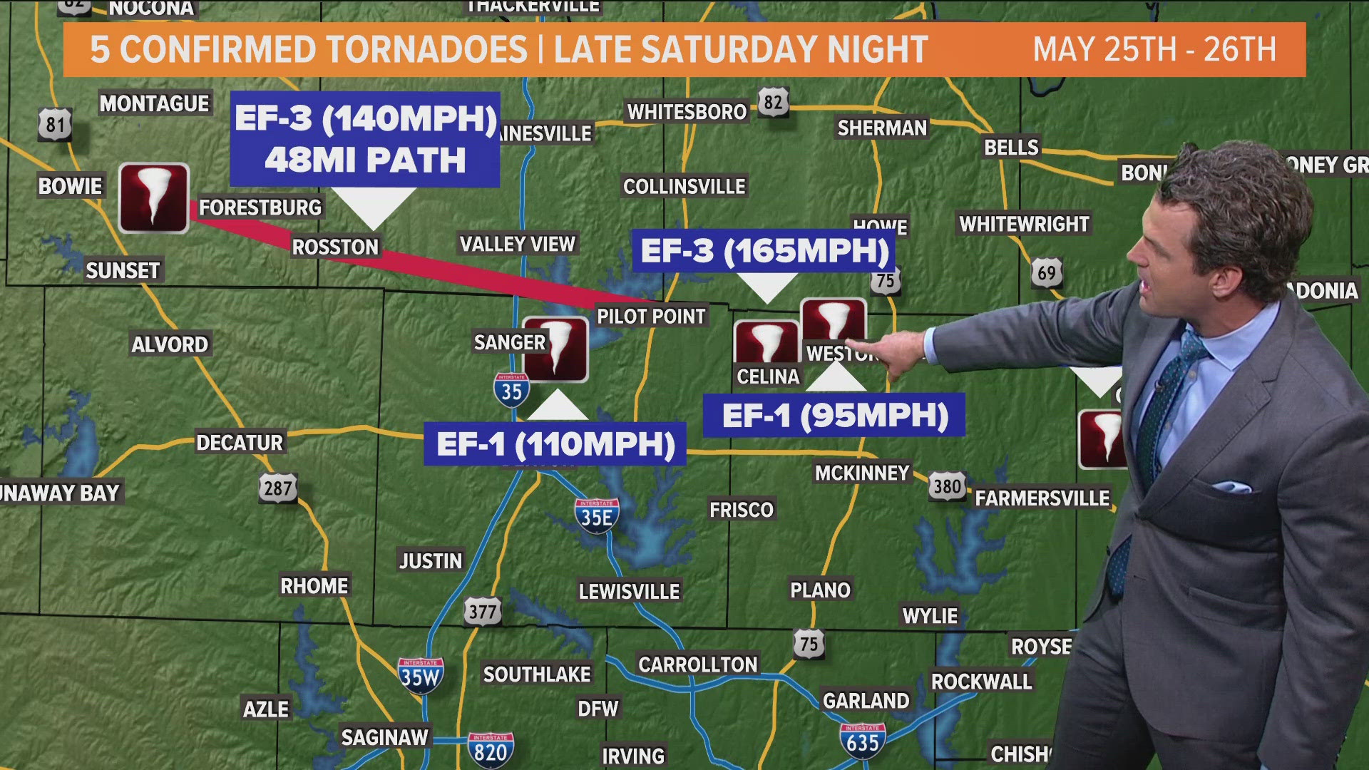 The National Weather Service upgraded the tornado that struck Valley View to an EF-3.