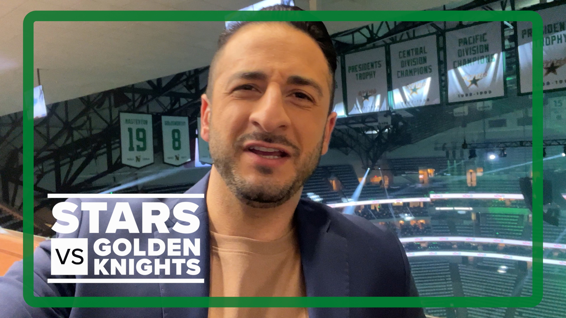 WFAA's Jonah Javad is live at the American Airlines Center, taking a look at what's at stake in Game 5 for a series tied at two games apiece. Puck drops at 6:30 p.m.