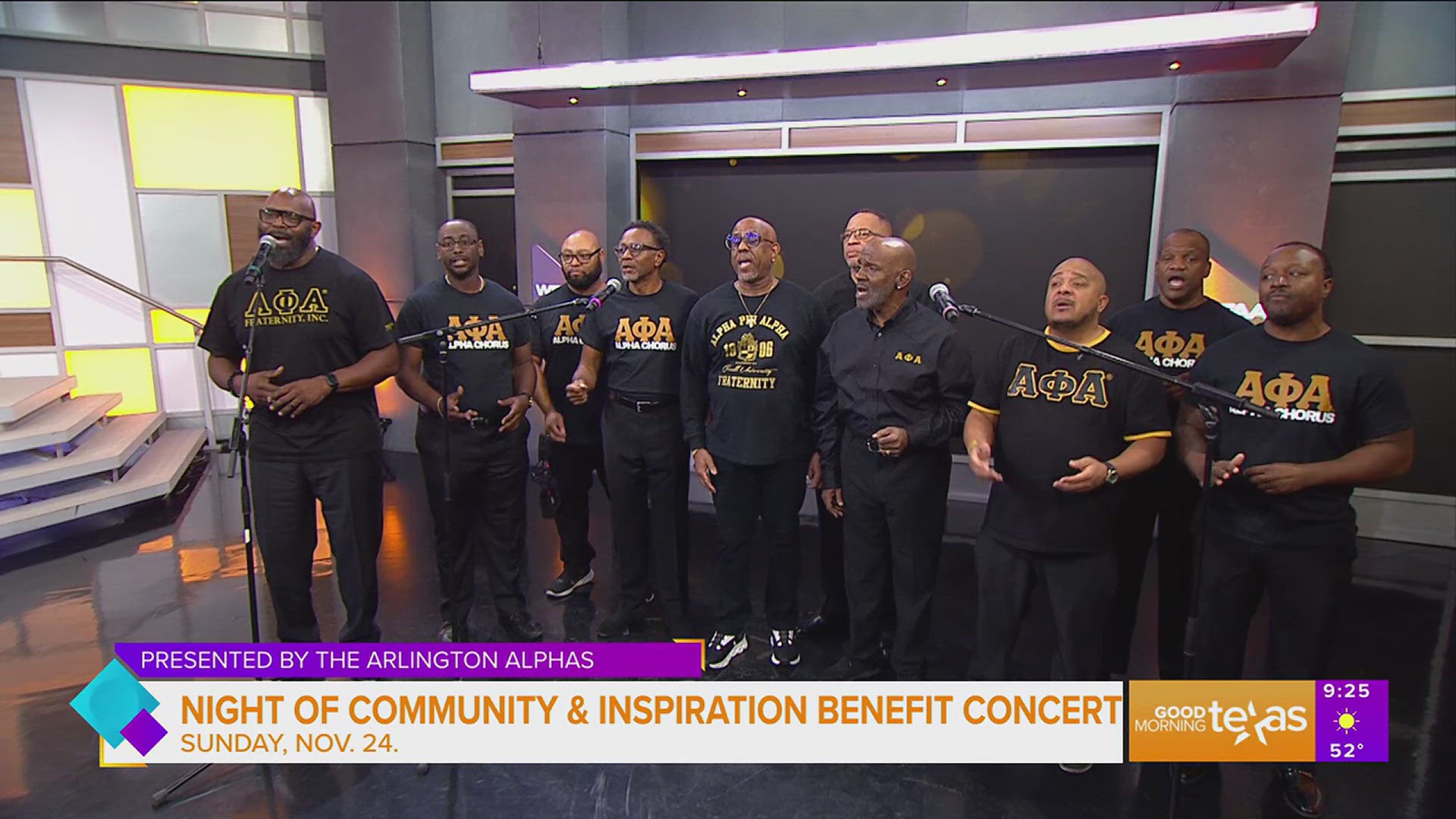 Alpha Phi Alpha Fraternity, Inc.- Nu Pi Lambda Chapter President shares details about their upcoming benefit concert and a performance from the DFW Alpha Chorus.