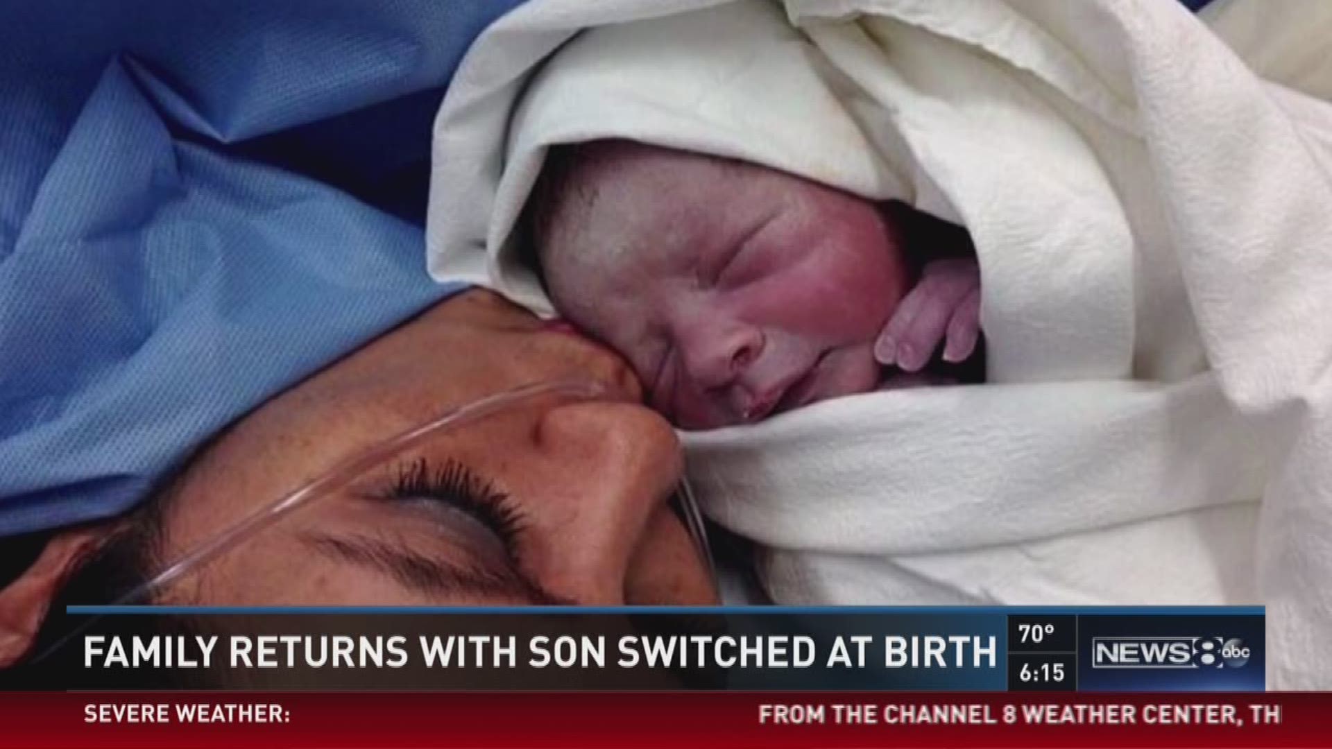 Baby switched at birth in El Salvador back home