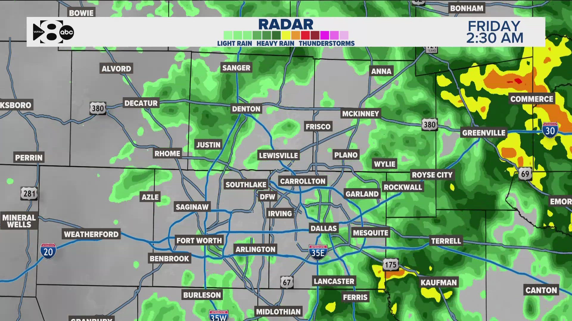 DFW Weather quick hit: Friday morning rain arrives in North Texas ...