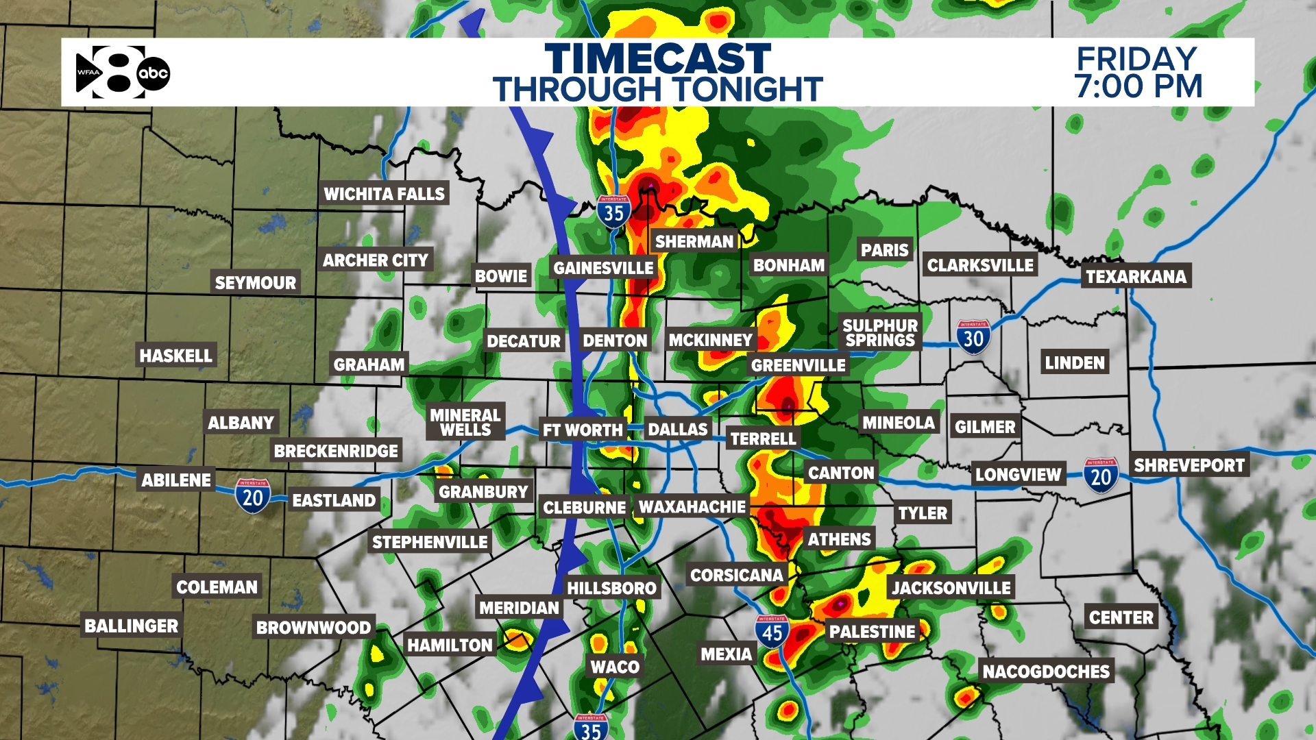 Rainfall timeline through Friday