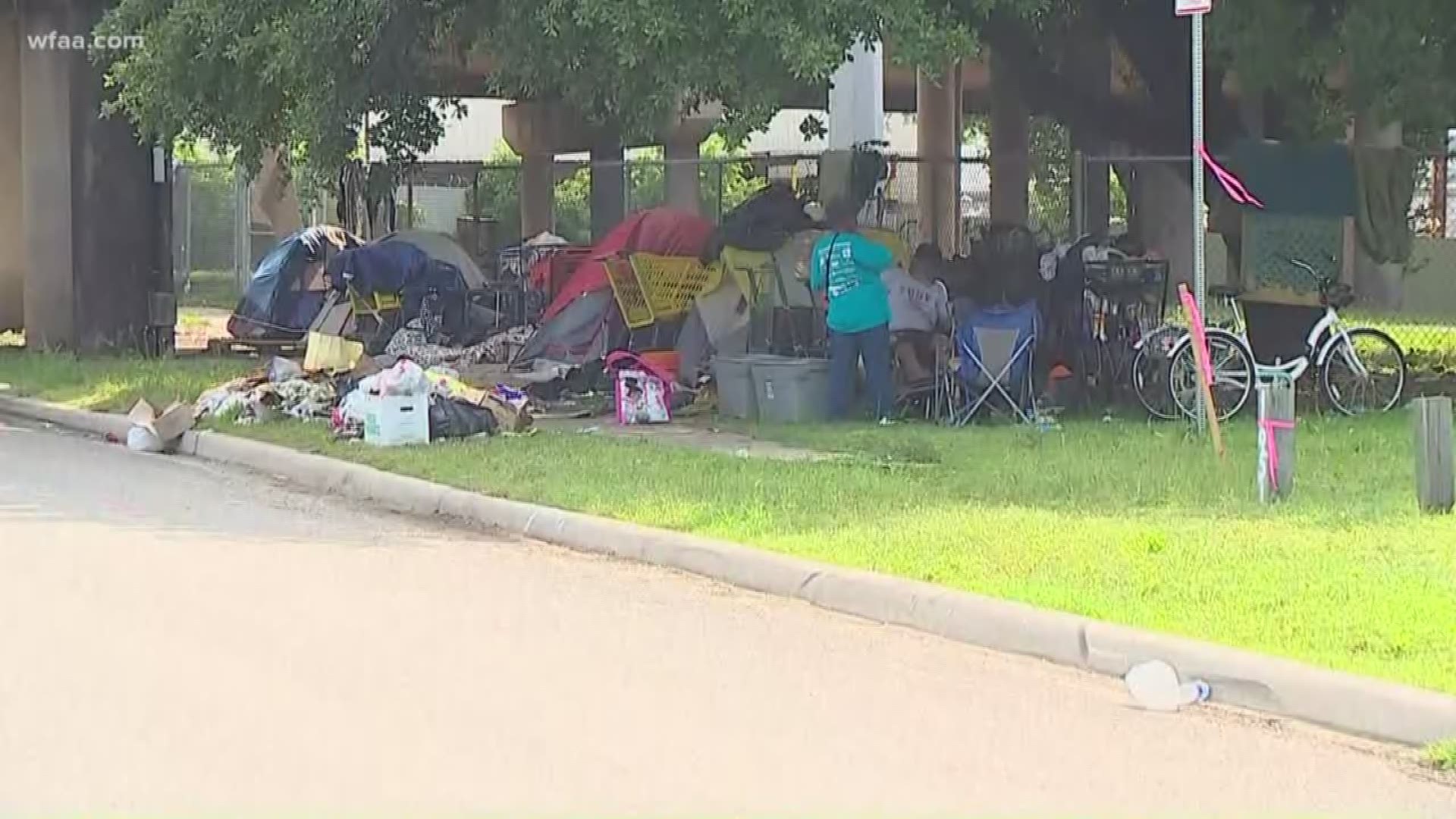 Dallas prepares to clear out 'Tent City' encampment under I45, yet