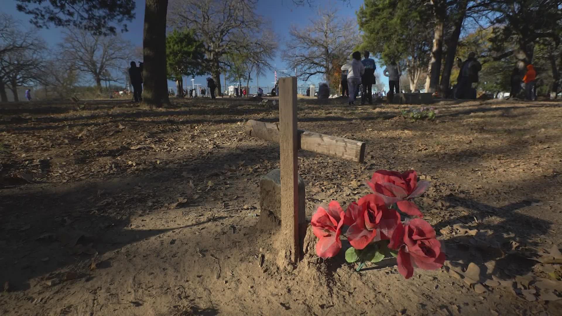 Volunteers arrived in Lewisville early Monday to commemorate Martin Luther King Jr. Day by cleaning and restoring a Denton County African American cemetery.