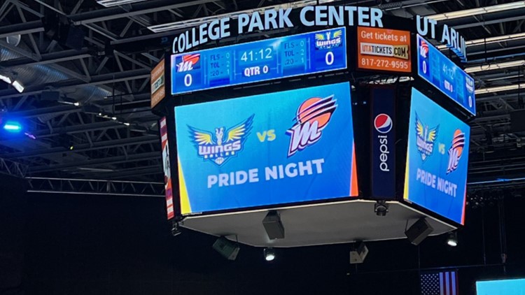 'Loud and proud': Dallas Wings fans celebrate 'Pride Night' at College Park Center