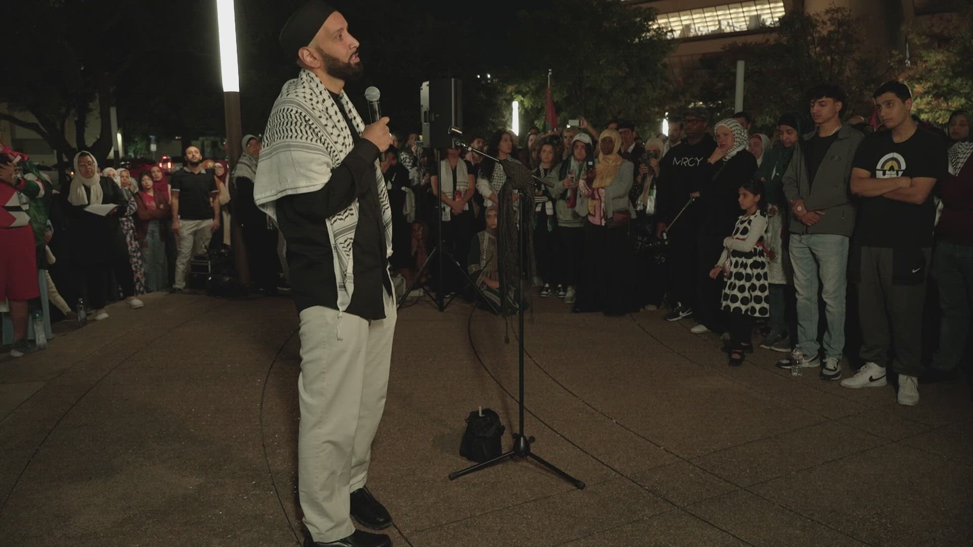 At least 200 people showed up to Dallas City Hall.