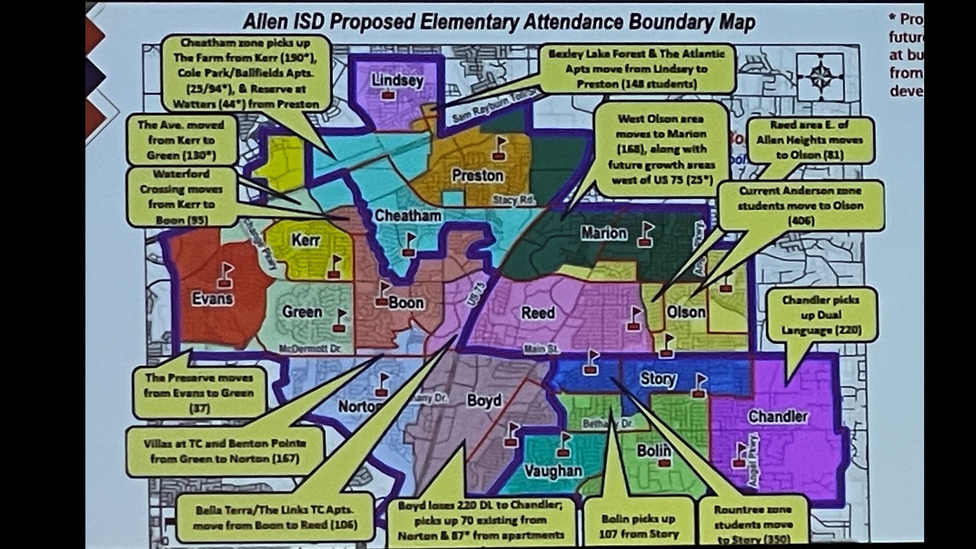 Allen ISD reveals newly proposed elementary attendance boundaries