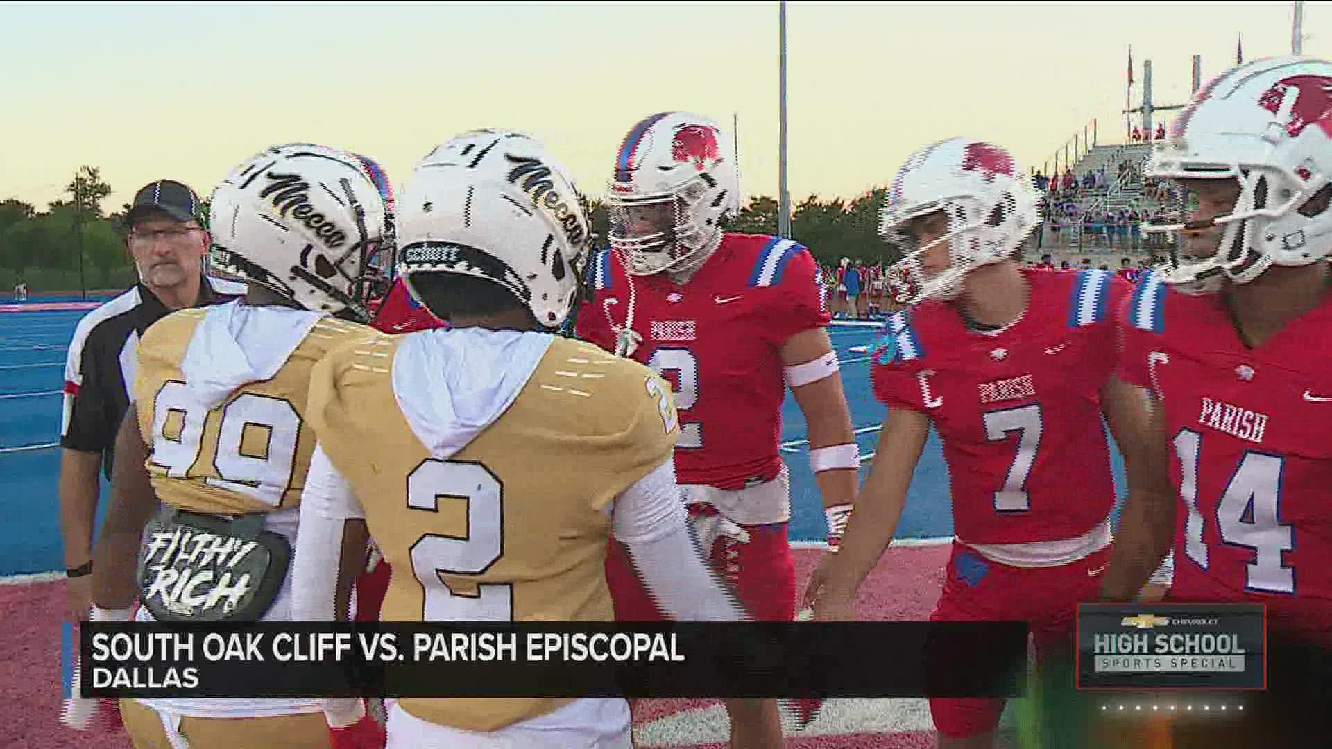 Defending 5A-D2 state champion South Oak Cliff got its first win of the season against undefeated defending TAPPS Division 1 champ Parish Episcopal.