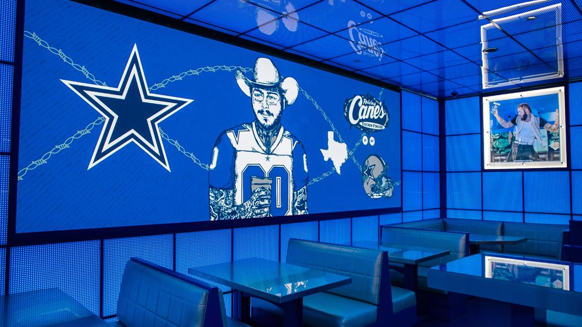 Post Malone, Cowboys opening themed Raising Cane's restaurant | wfaa.com