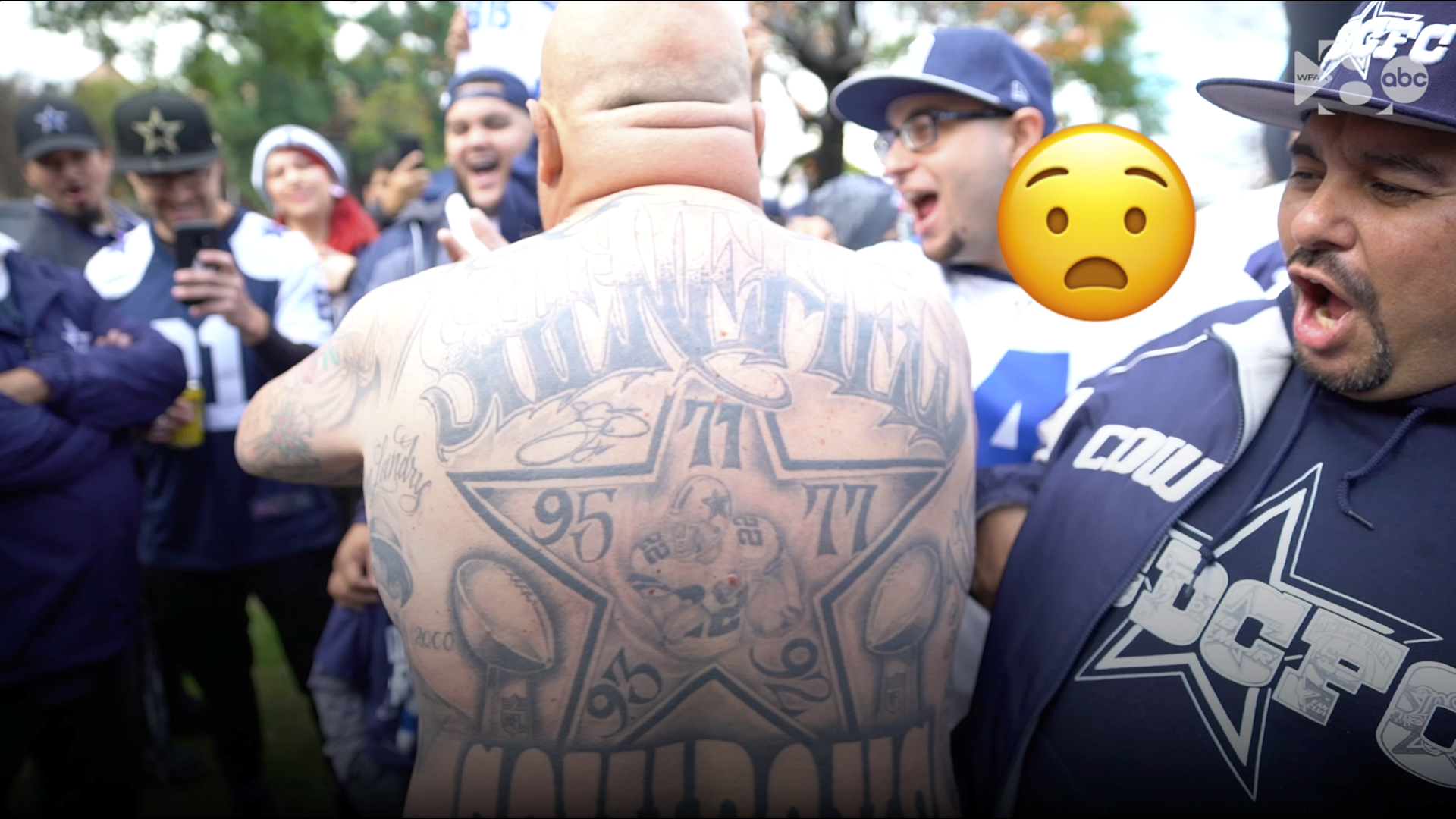 Just outside LA Memorial Coliseum, 1,200 miles away from Dallas, there was a village full of rowdy Cowboys fans.