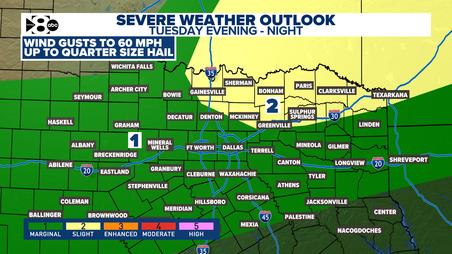 DFW Weather Alert: Severe storms possible Tuesday night | wfaa.com