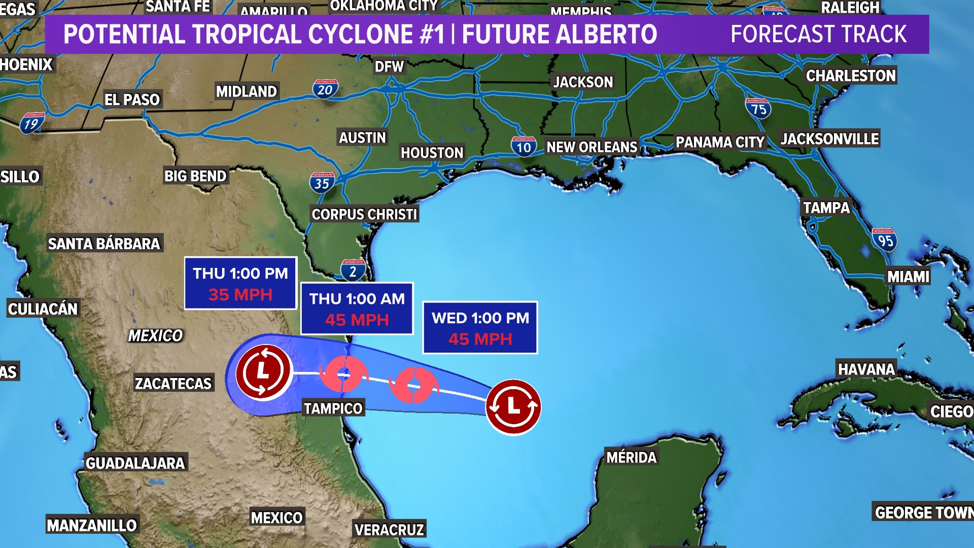 DFW Weather: Potential tropical storm brewing in Gulf of Mexico | wfaa.com