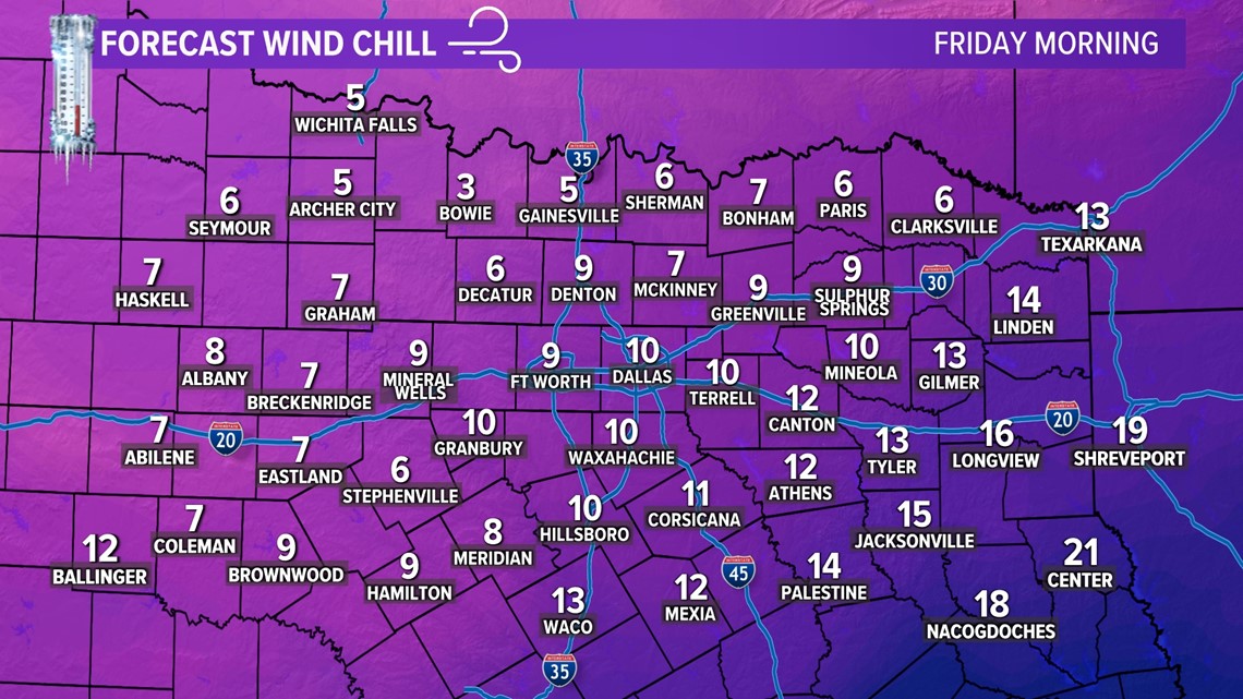 Dallas, Texas weather forecast Temps climb above freezing