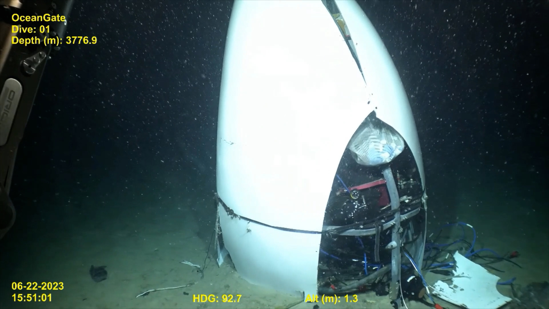 The U.S. Coast Guard released footage of the doomed OceanGate Titan submersible, which was found via a remotely operated vehicle at the bottom of the ocean.