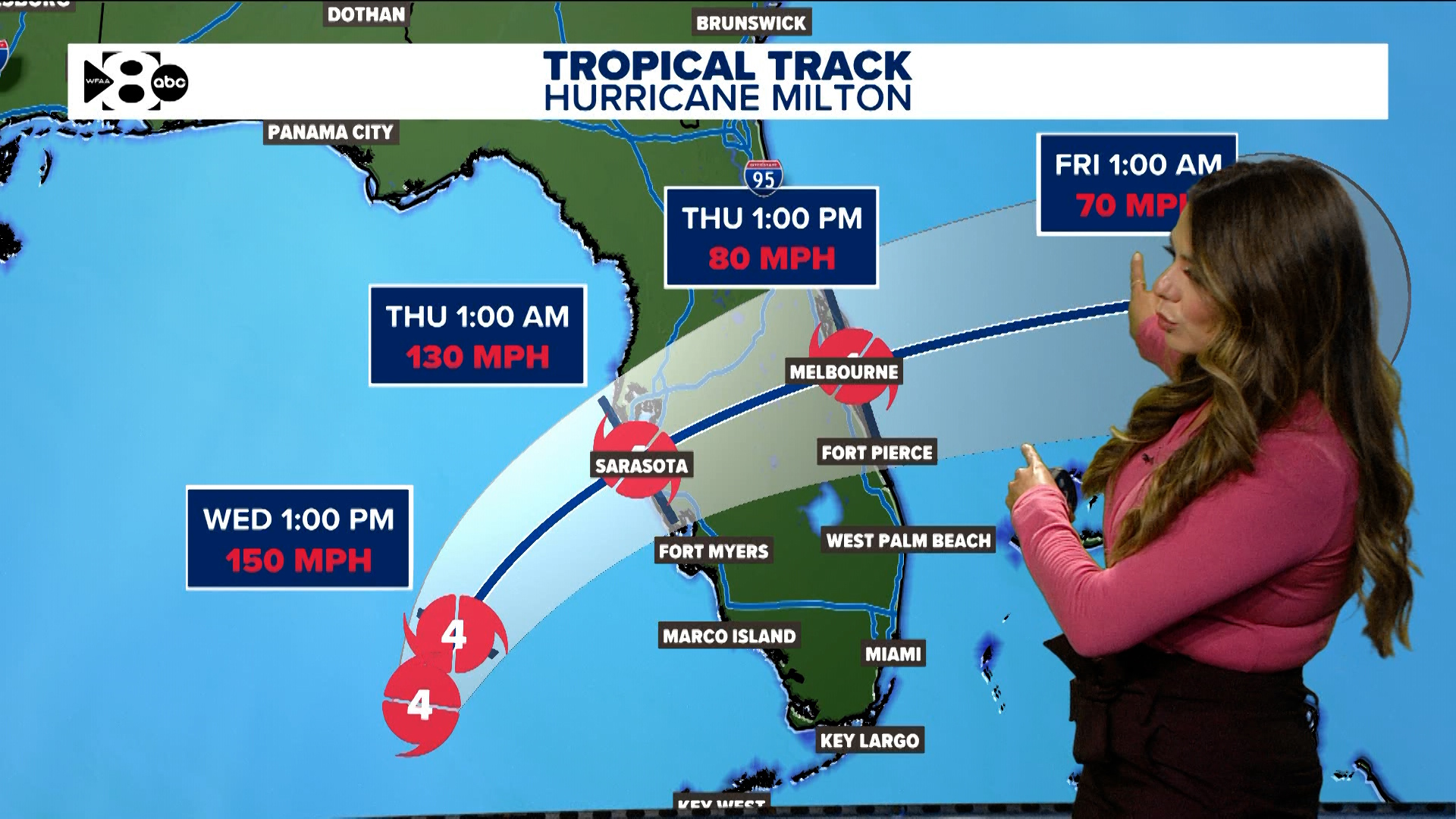 Hurricane Milton update New path, forecast, landfall time, spaghetti