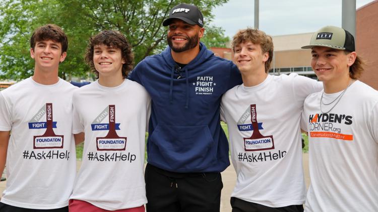 Dak Prescott speaks suicide prevention in 'Day of Hope' at Aledo High School  | wfaa.com