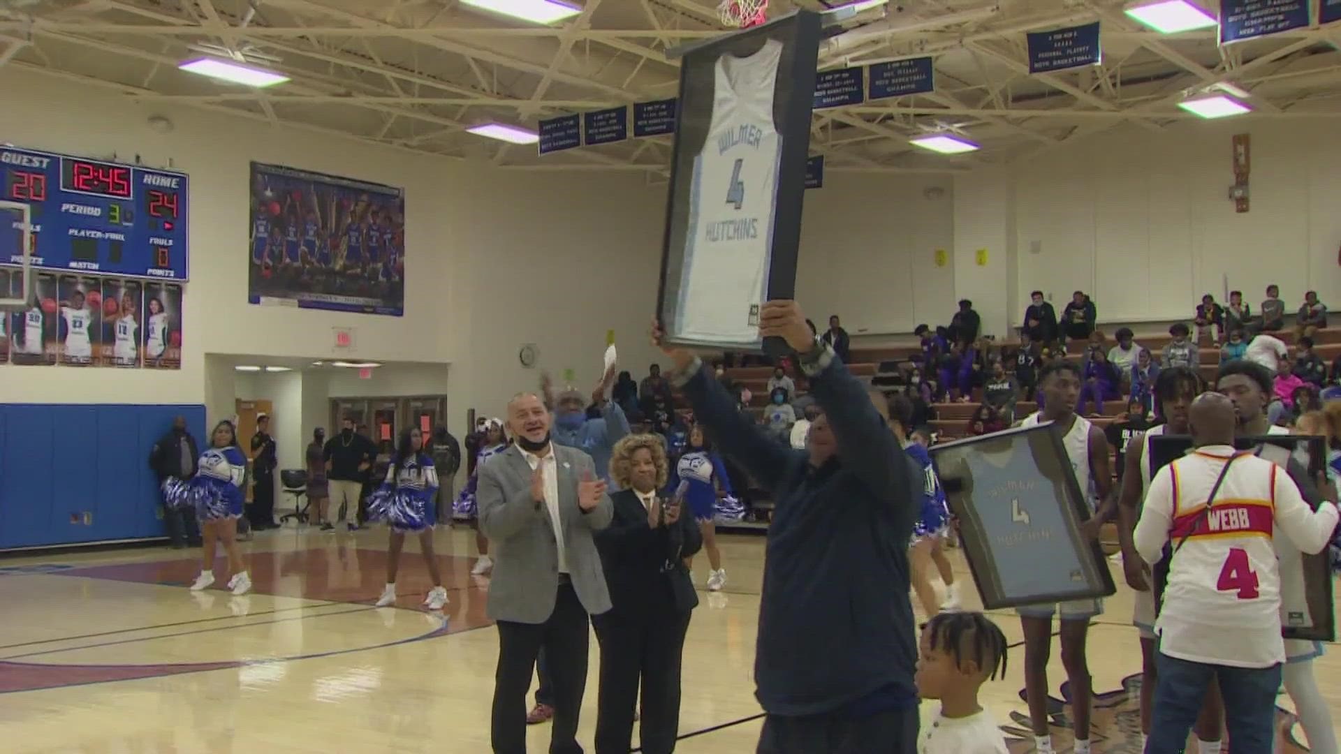 Dallas-area legend Spud Webb was the shortest man to ever win the NBA's Slam Dunk Contest. Now his #4 is retired at his alma mater