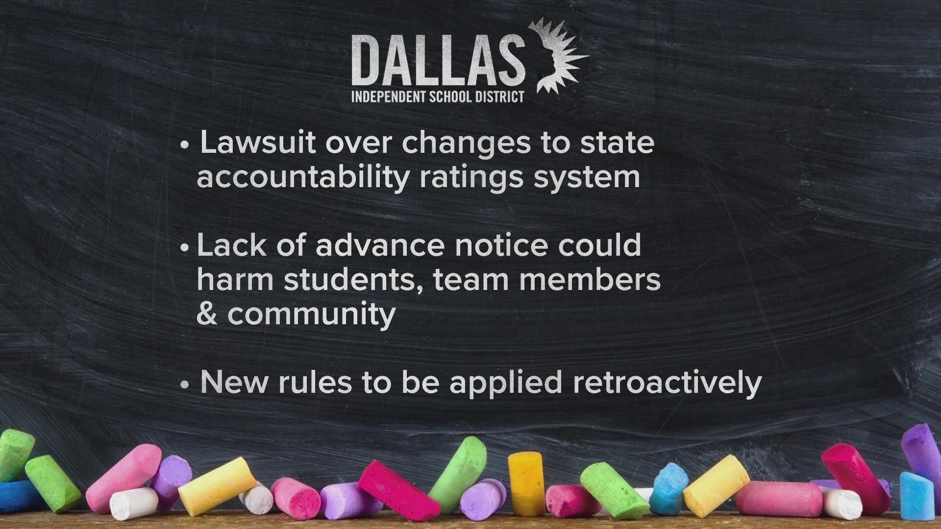 Dallas ISD joins almost 20 other school districts in the lawsuit.