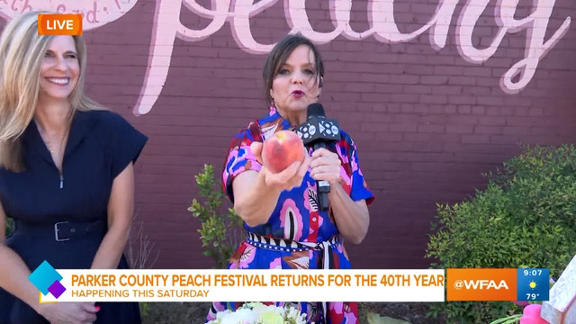Paige takes us to Weatherford for a preview of the Parker County Peach Festival and the musical 'James and the Giant Peach'.