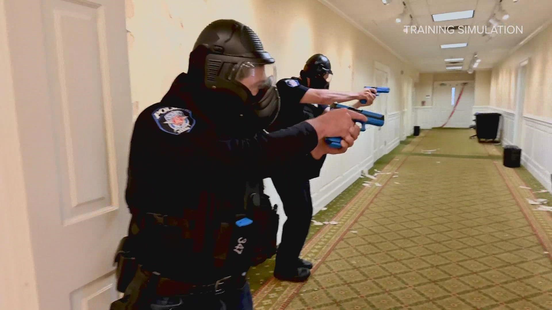 The police department at SMU is partnering with neighboring police agencies to train on active threat situations.