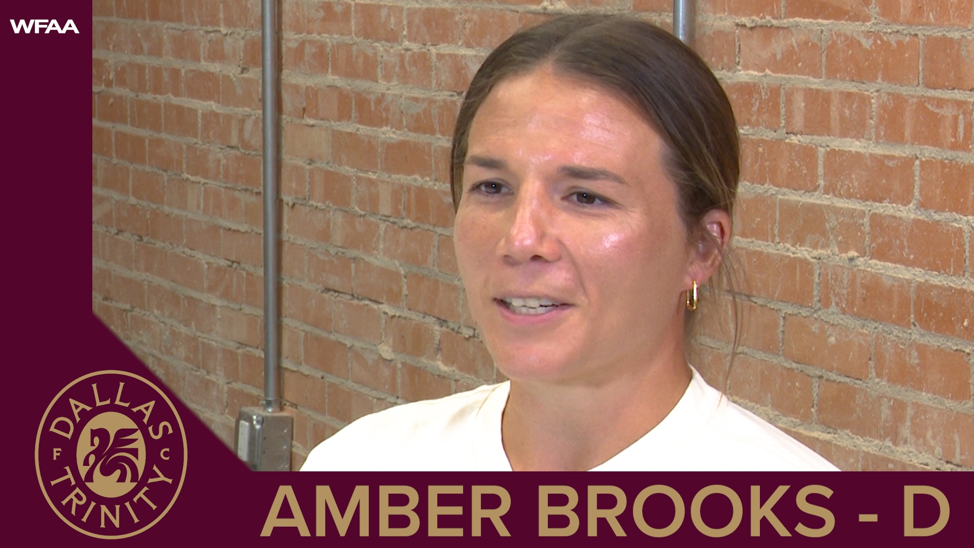 WFAA spoke one-on-one with Dallas Trinity FC defender Amber Brooks.