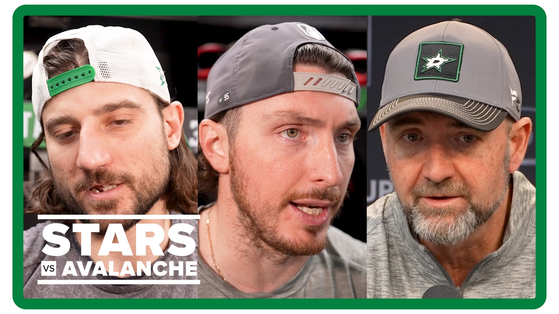 Matt Duchene, Christopher Tanev and Pete DeBoer talked to the media before the Stars play the Avalanche on May 7, 2024.
