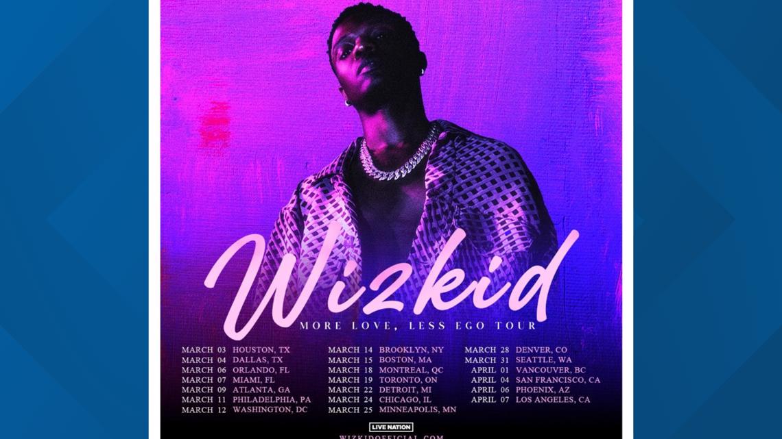 Wizkid tour Concert info for Houston, Dallas