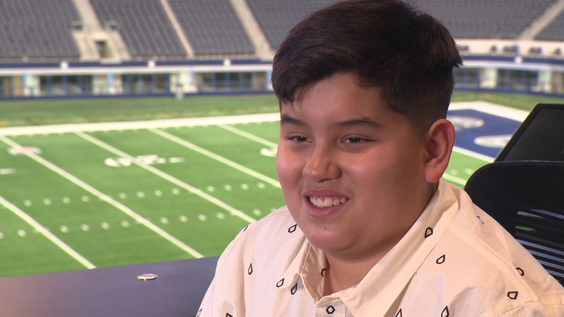 Wednesday's Child 13-year-old Christopher hopes his recent visit to the Dallas Cowboys' home AT&T Stadium will raise his star and help him find a forever family.