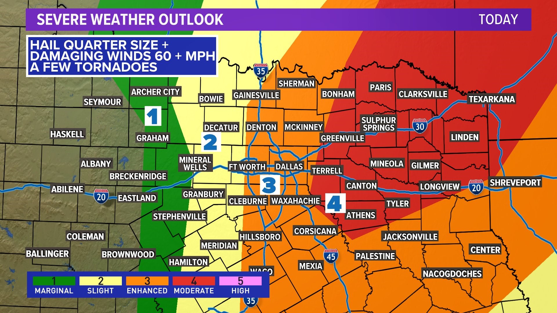 Dallas Fort Worth Weather Forecast Friday What Does Level 4 Mean 