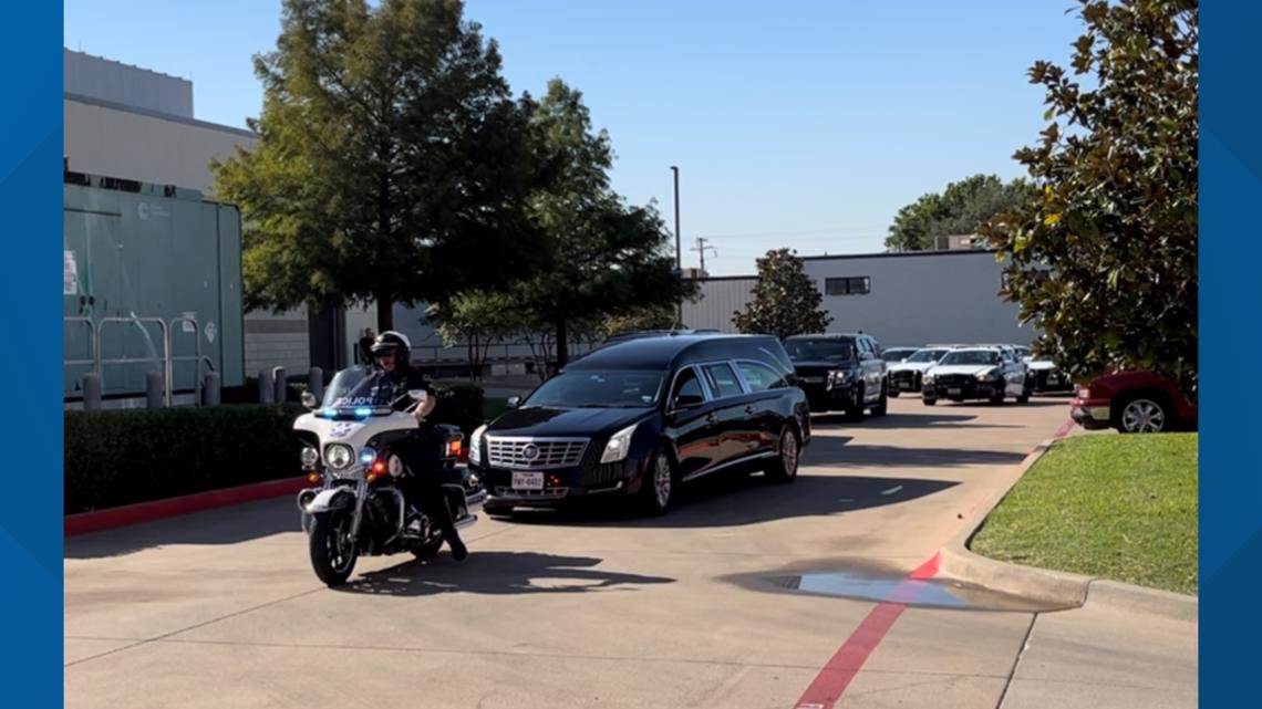 Dallas Police Officer Jacob Arellanos Body Escorted To Cemetery 9816