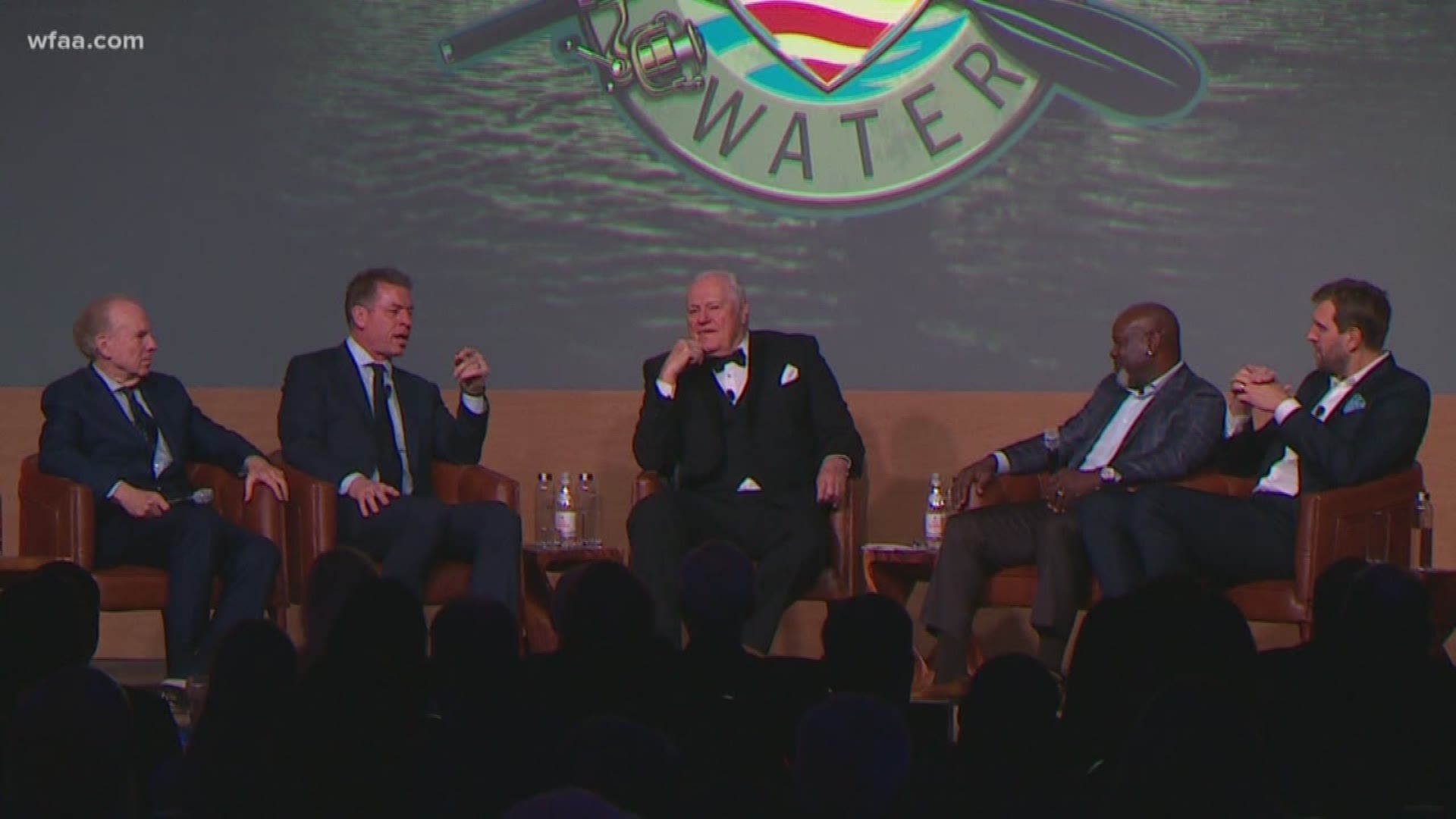 Roger Staubach, Troy Aikman, Emmitt Smith and Dirk Nowitzki joined Dale Hansen for the event benefitting Heroes on the Water.