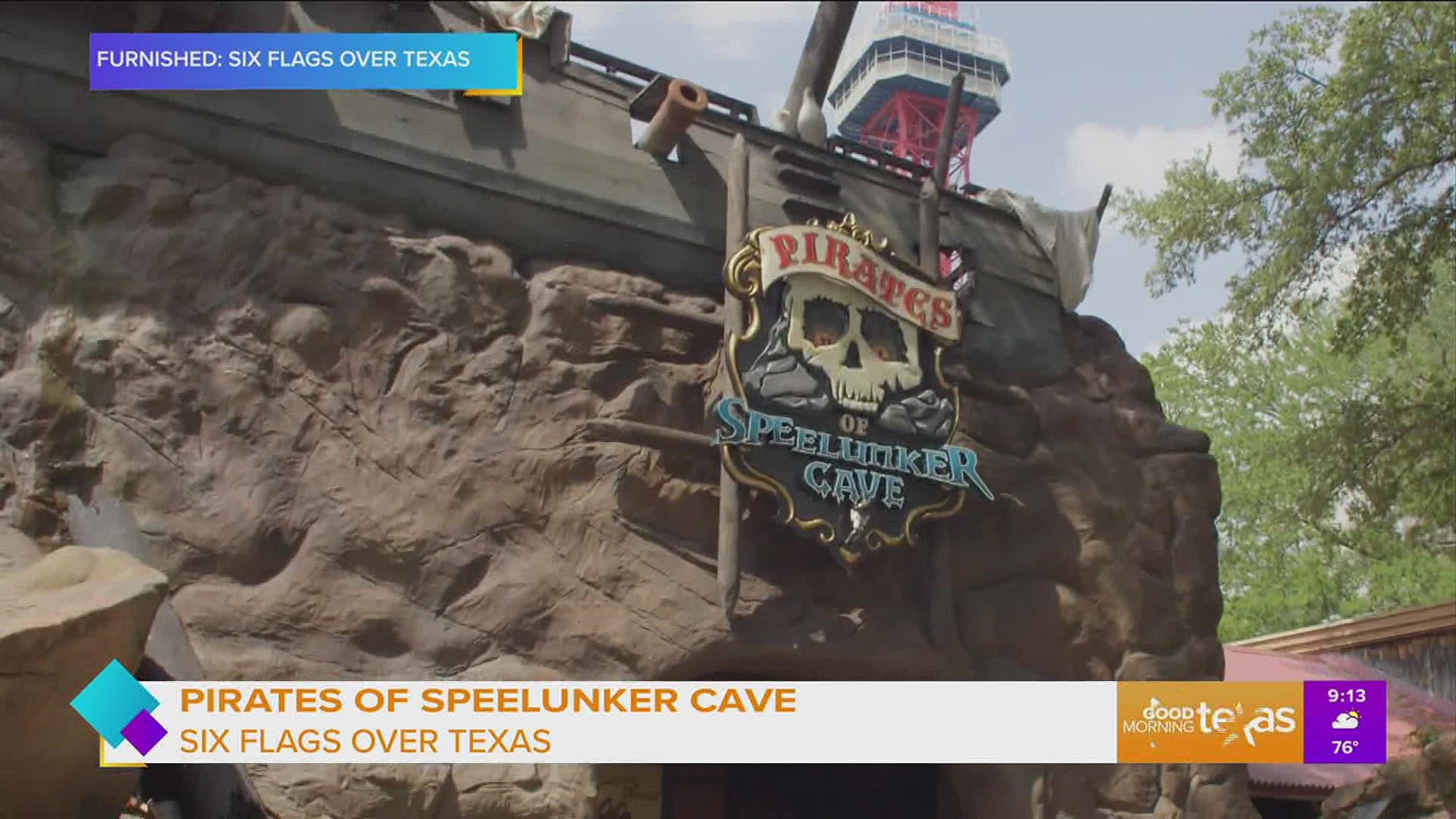 ‘Pirates of Speelunker Cave’ is an all-new ride experience at Six Flags over Texas.