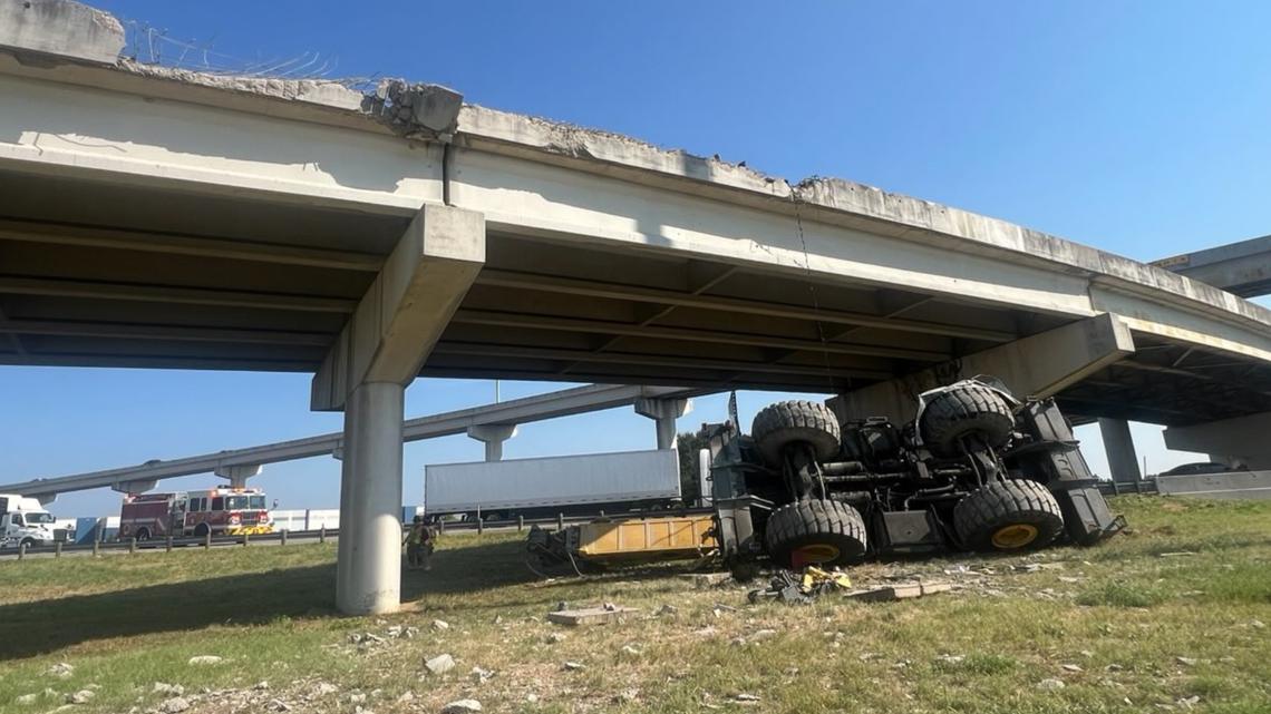 Arlington, Texas crane truck crash shuts down I-20 to 360 ramp | wfaa.com