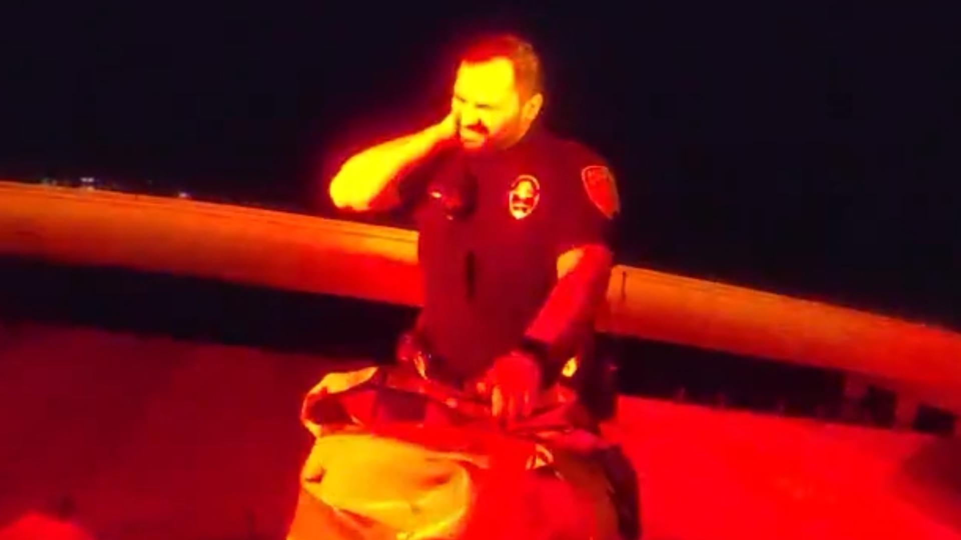 BODY CAM: North Texas police officer rescues suspected drunk driver who ...