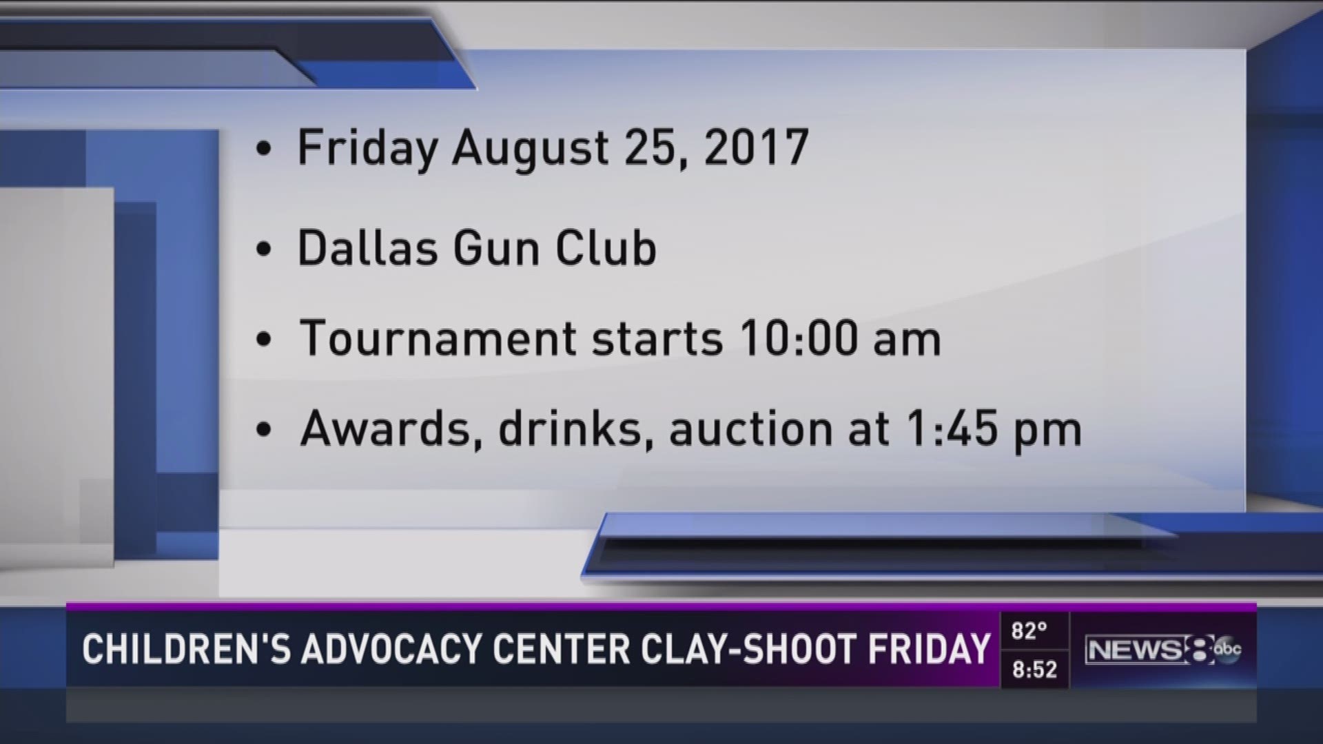 Dallas Children's Advocacy Center clay-shoot fundraiser