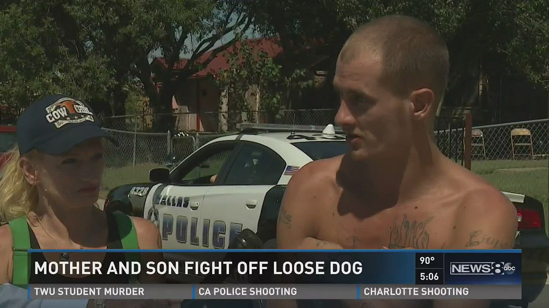 Demond Fernandez has the story of a mother who stabbed a dog that was attacking her son.