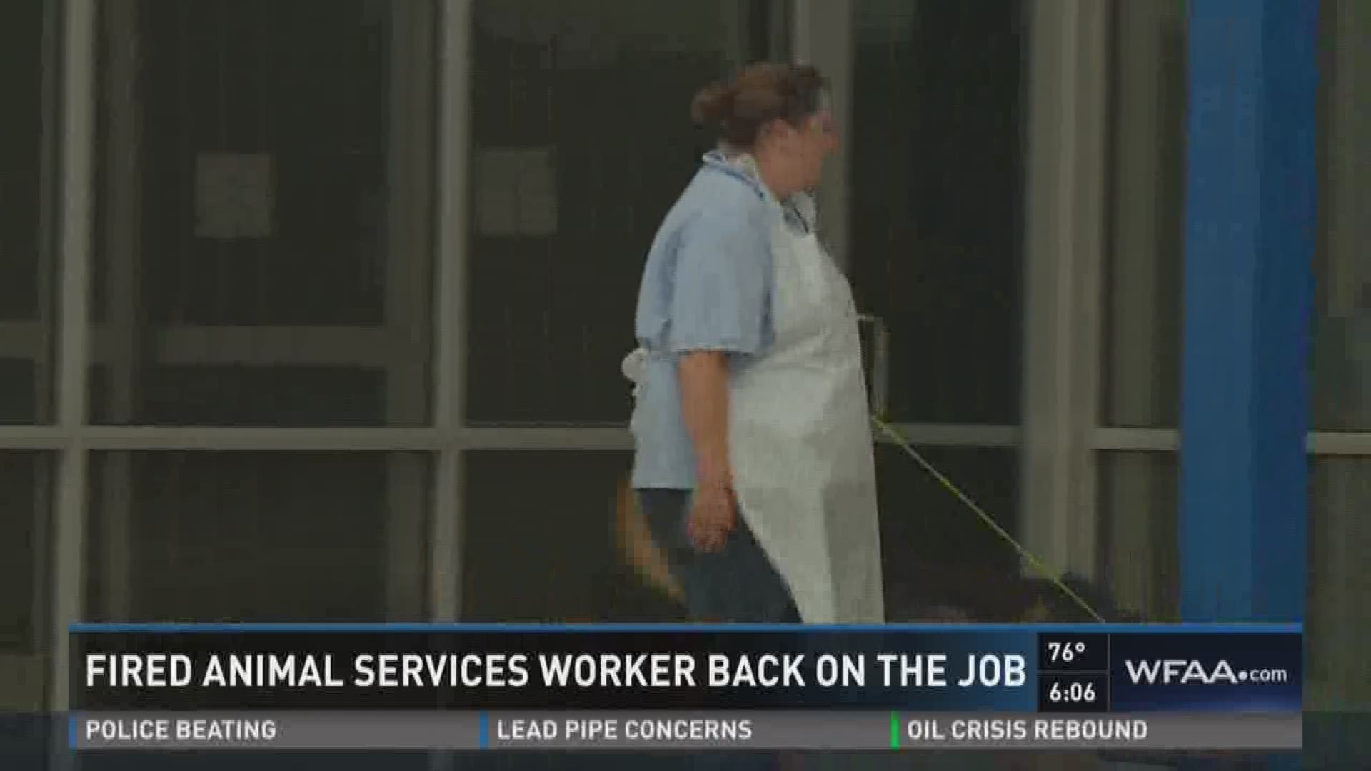 Fired Animal Services Worker is Back on the Job
