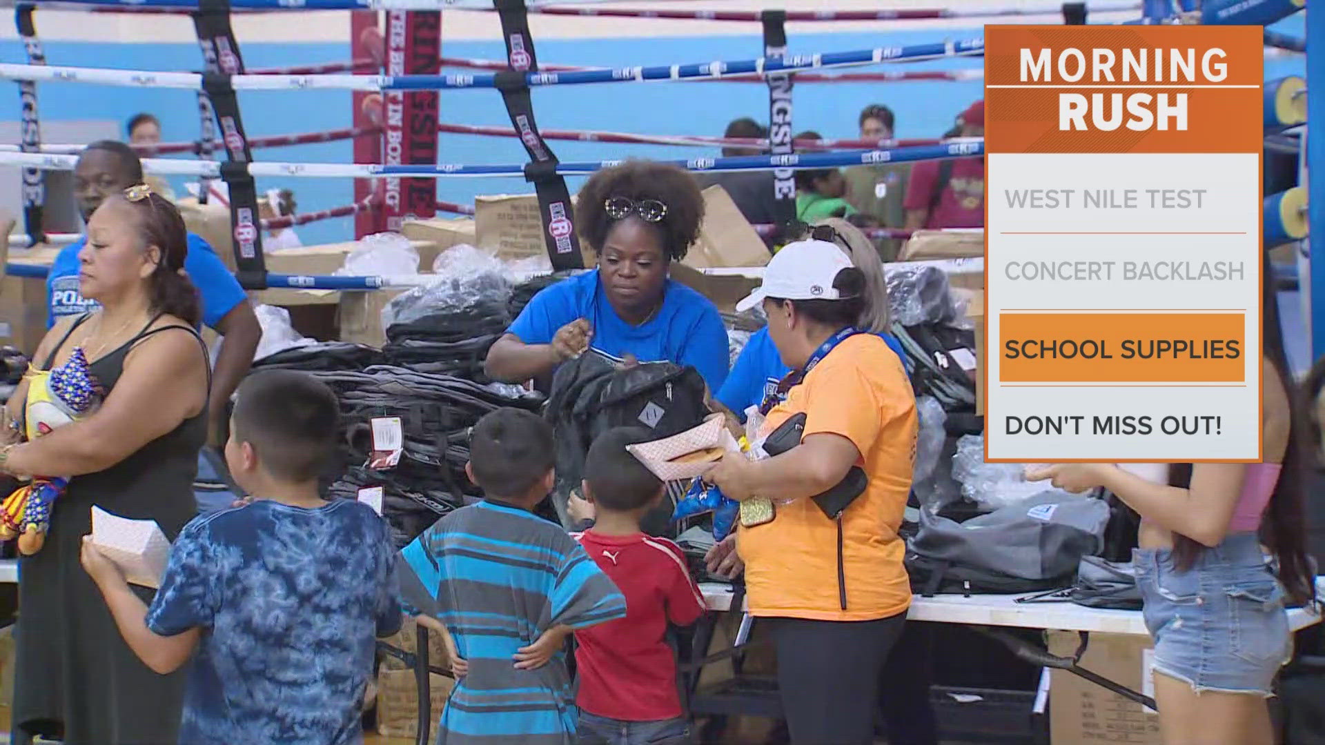 Families can get school supplies, haircuts and immunizations. 