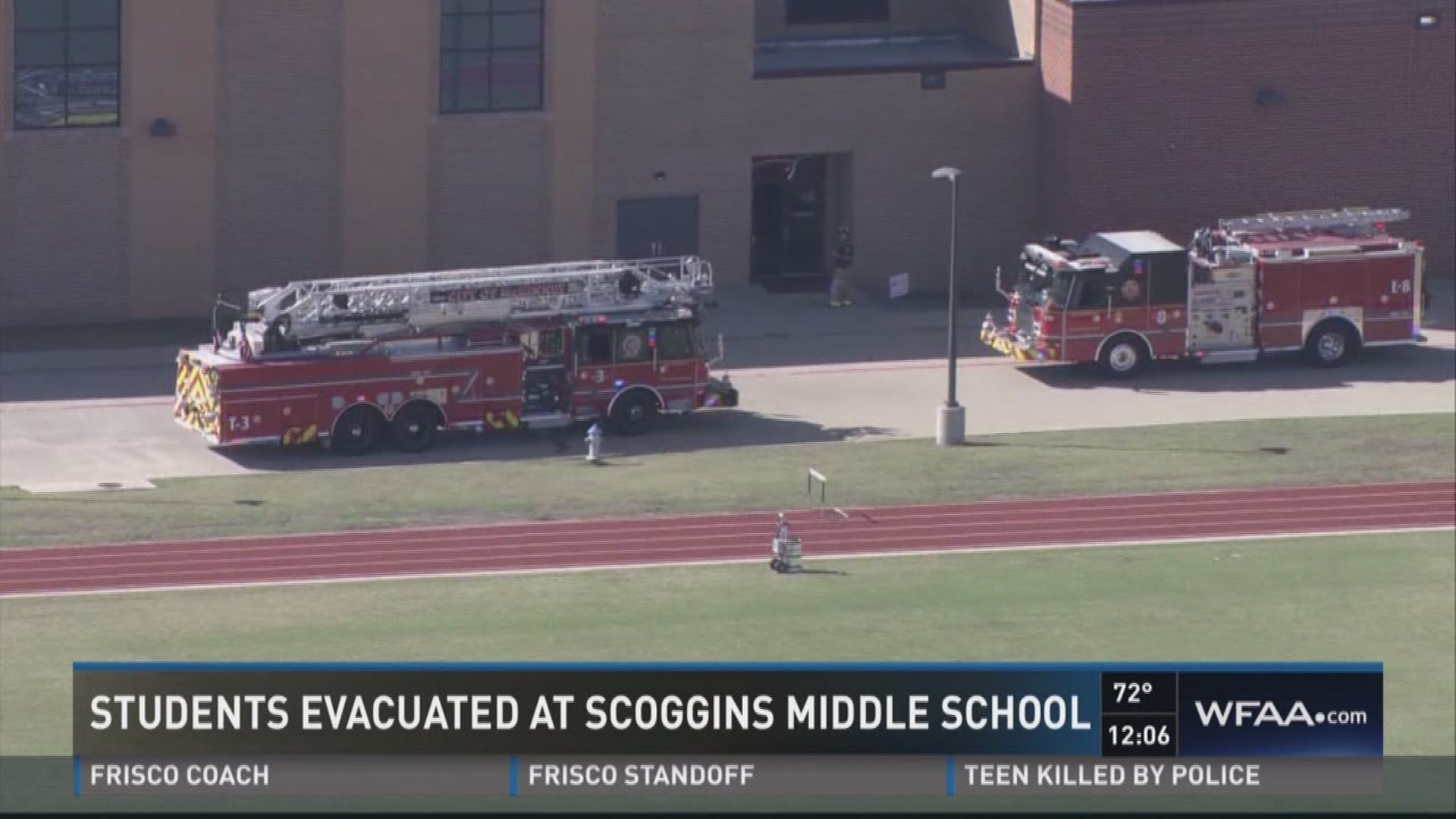 Students evacuated at Scoggins Middle School