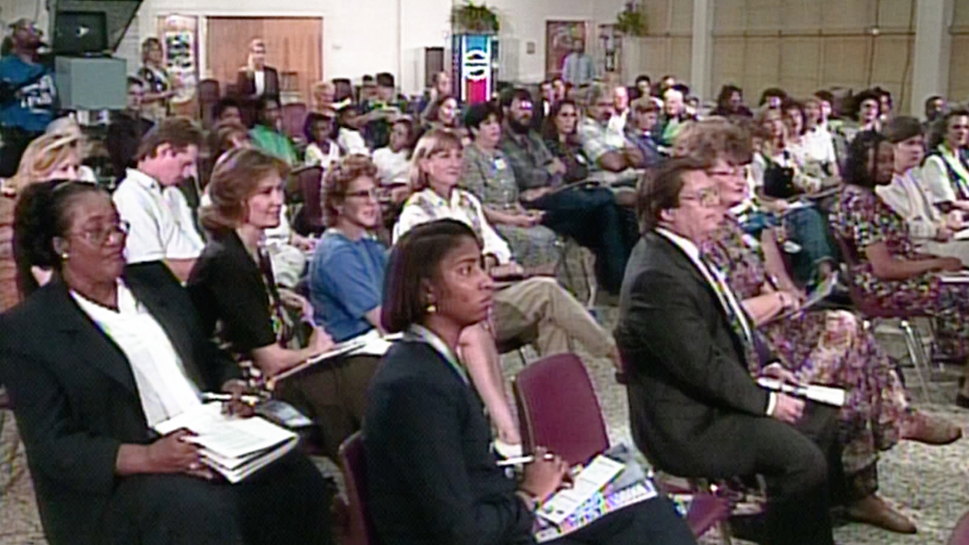 Watch WFAA's coverage of a public meeting that happened at Tom C Gooch Elementary School on Sept. 28, 1995, as a part of the station's Family First programming.