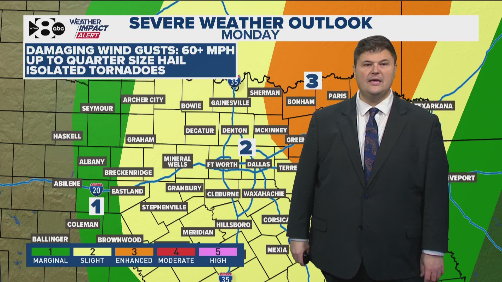 Severe storms roll into DFW on Monday morning. We're tracking the weather and providing live updates as things develop.