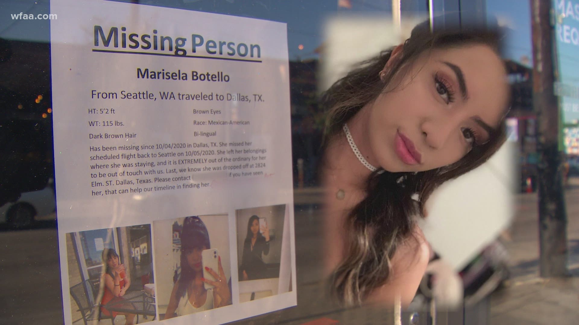 Marisella was last seen Oct. 4 and missed her flight back to Seattle on Oct. 5.