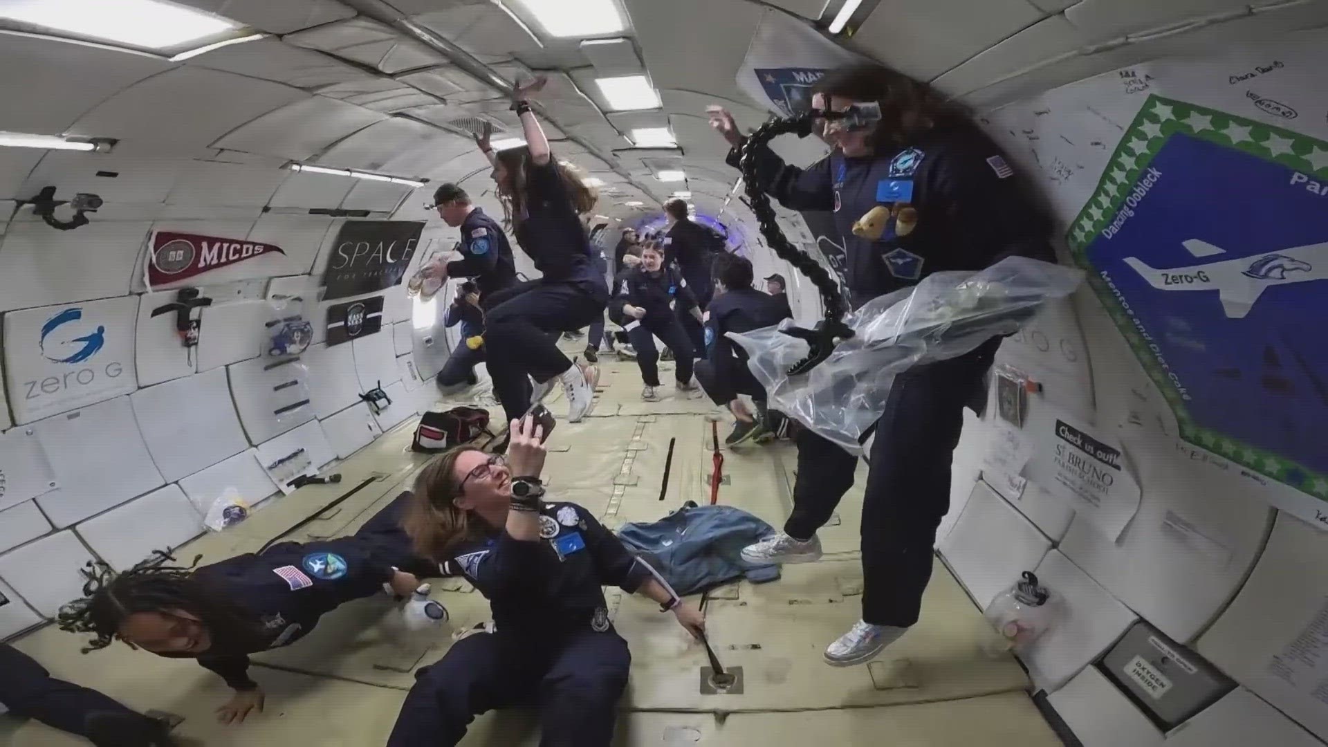 Lauren Parker was one of eight teachers onboard a recent zero gravity flight.