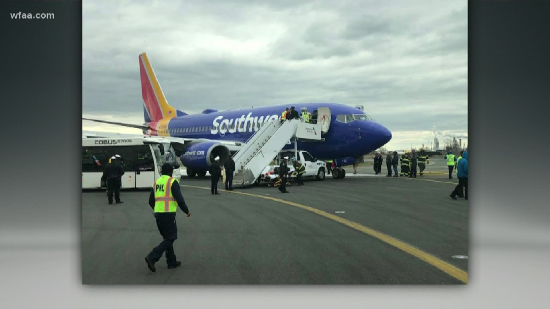 Context on the Dallas bound Southwest Airlines flight that made an emergency landing at Philadelphia airport