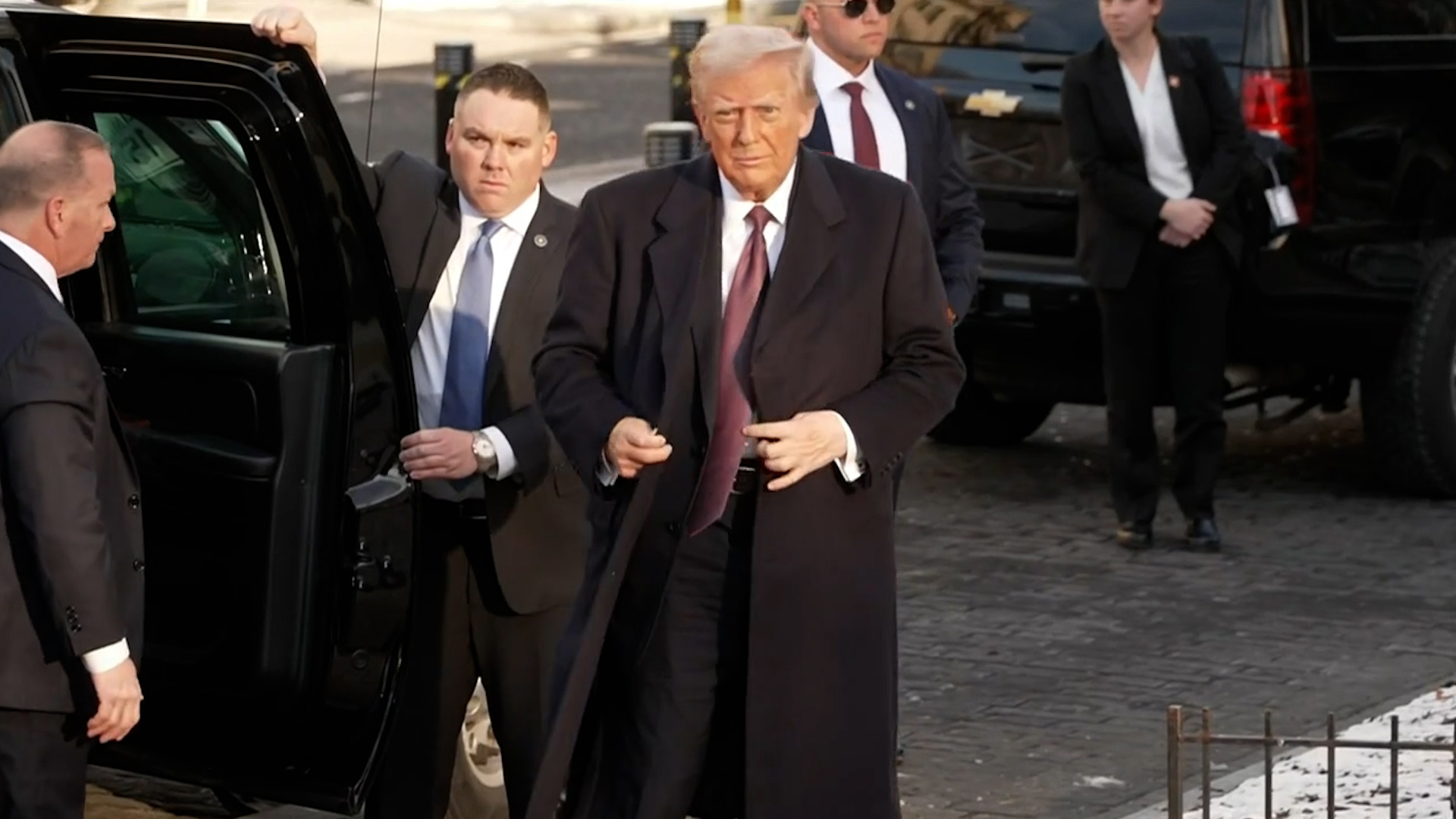 Donald Trump and his family arrived at St. John's Episcopal Chruch in Wash ington D.C. Monday ahead of the inauguration ceremony.