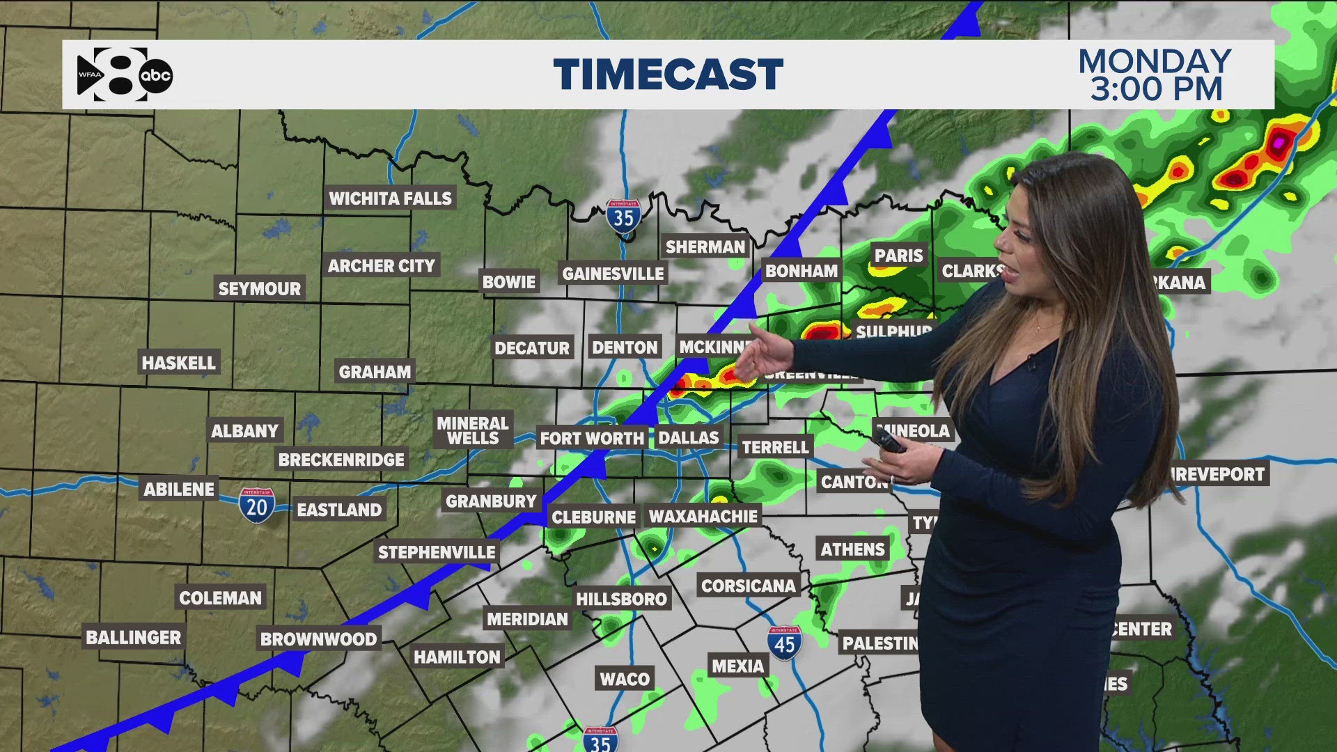 Rain chances are in the forecast Monday and temperatures are expected to drop later this week.