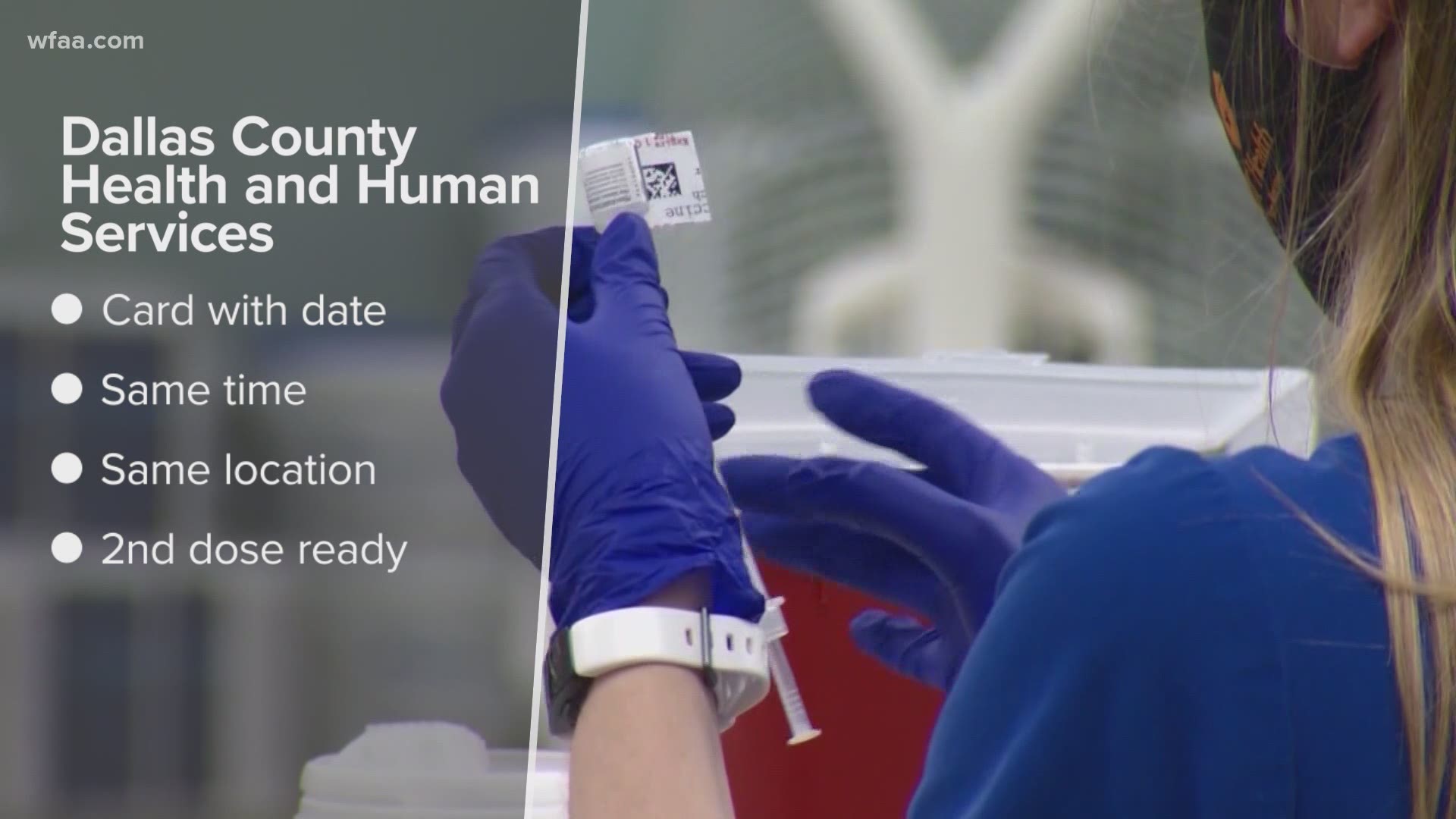 Collin, Dallas, Denton, Tarrant counties have plans in place for those who received their first dose through the counties.