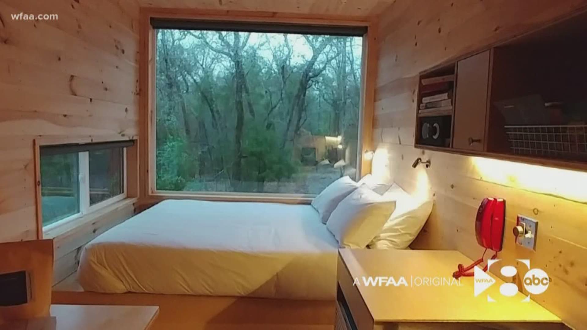 North Texans can now escape to 44 tiny cabins in the middle of the woods about 90 minutes from Dallas.